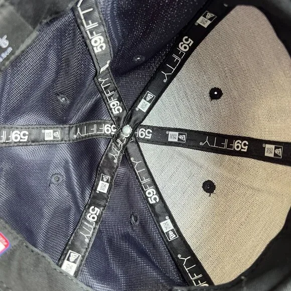 New Era Boston Red Sox Performance Cap Hat 7 1/8 Logo Blue Red Polyester MLB - Picture 7 of 9